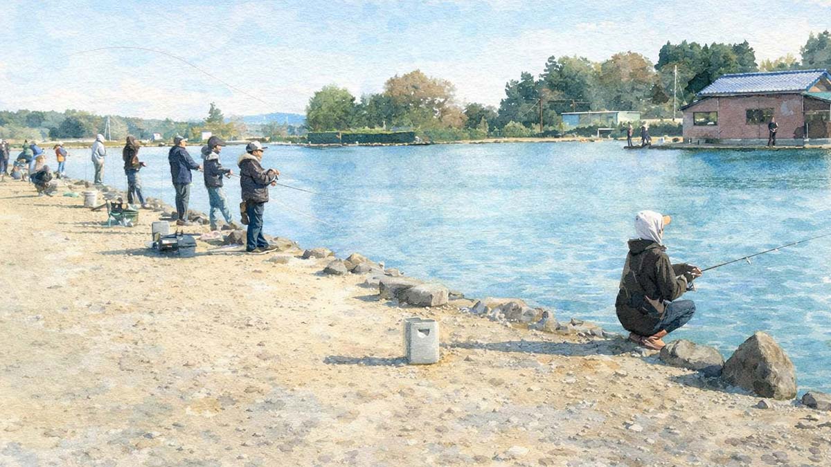 みどりフィッシングエリアで行われた大会