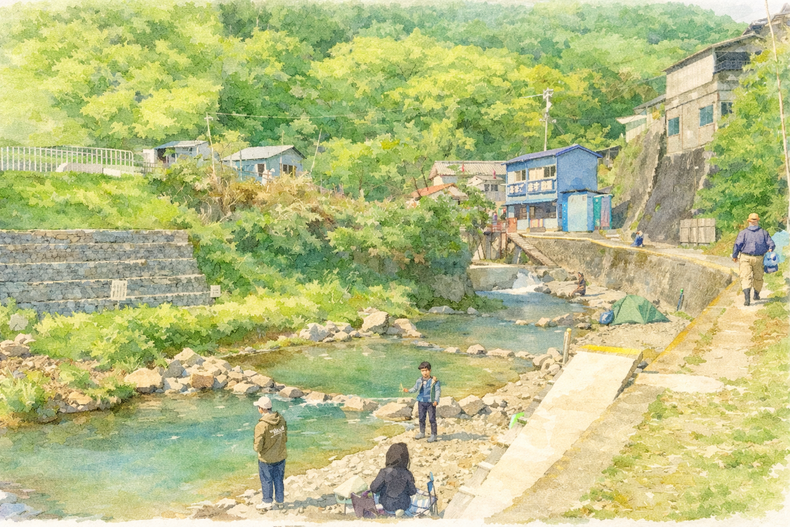 水無瀬川　尺代アマゴ・マス釣り場