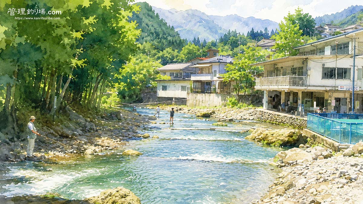 秋川国際マス釣場